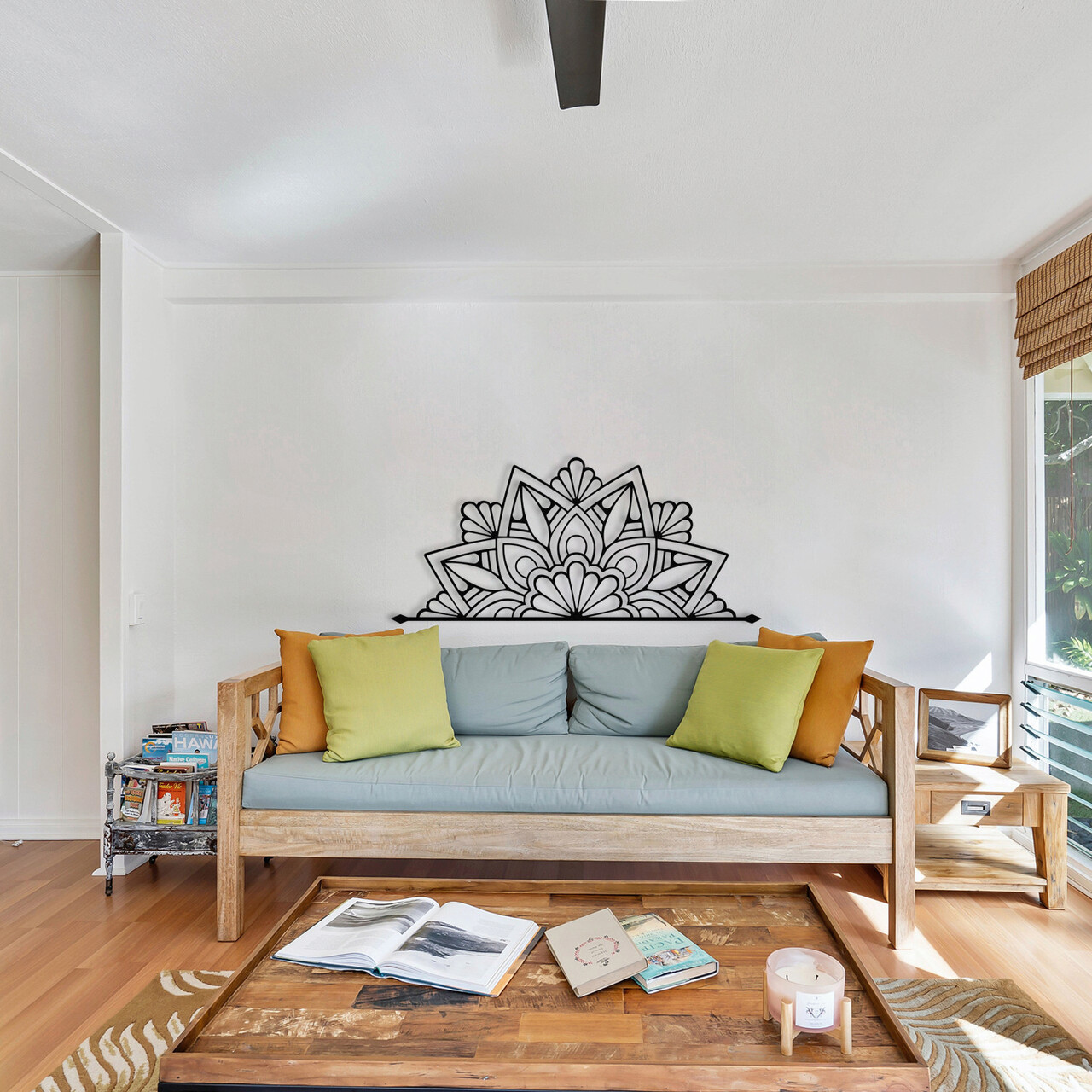 Decoratiune de perete, Guzeste, metal, 160 x 70 cm, negru - imagine 7